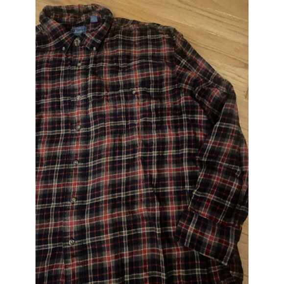 G.H. Bass & Co., men's grey cotton collared long sleeve button down shirt sz XXL - Picture 3 of 9